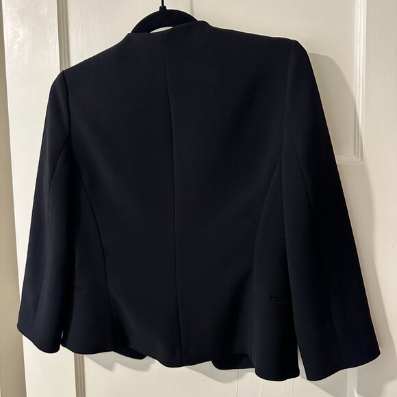 Judith & Charles cropped, collarless black blazer - size 2 - Picture 2 of 6